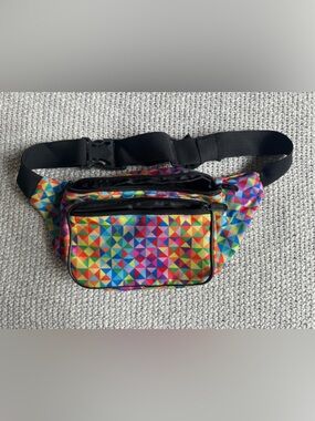Colorful Geometric Triangle Fanny Pack